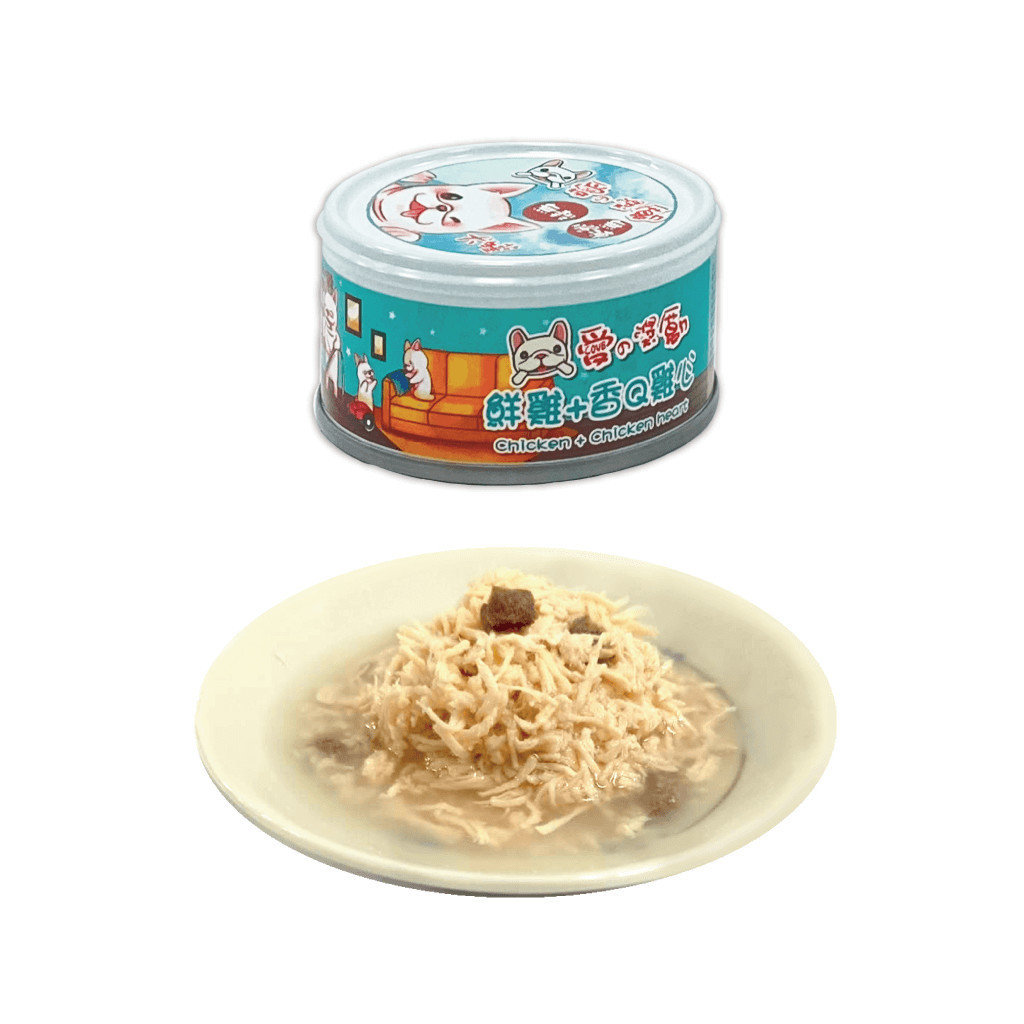 鮮雞+香Q雞心-愛的獎勵狗罐-L-205 鮮雞+香Q雞心-愛的獎勵狗罐-L-205