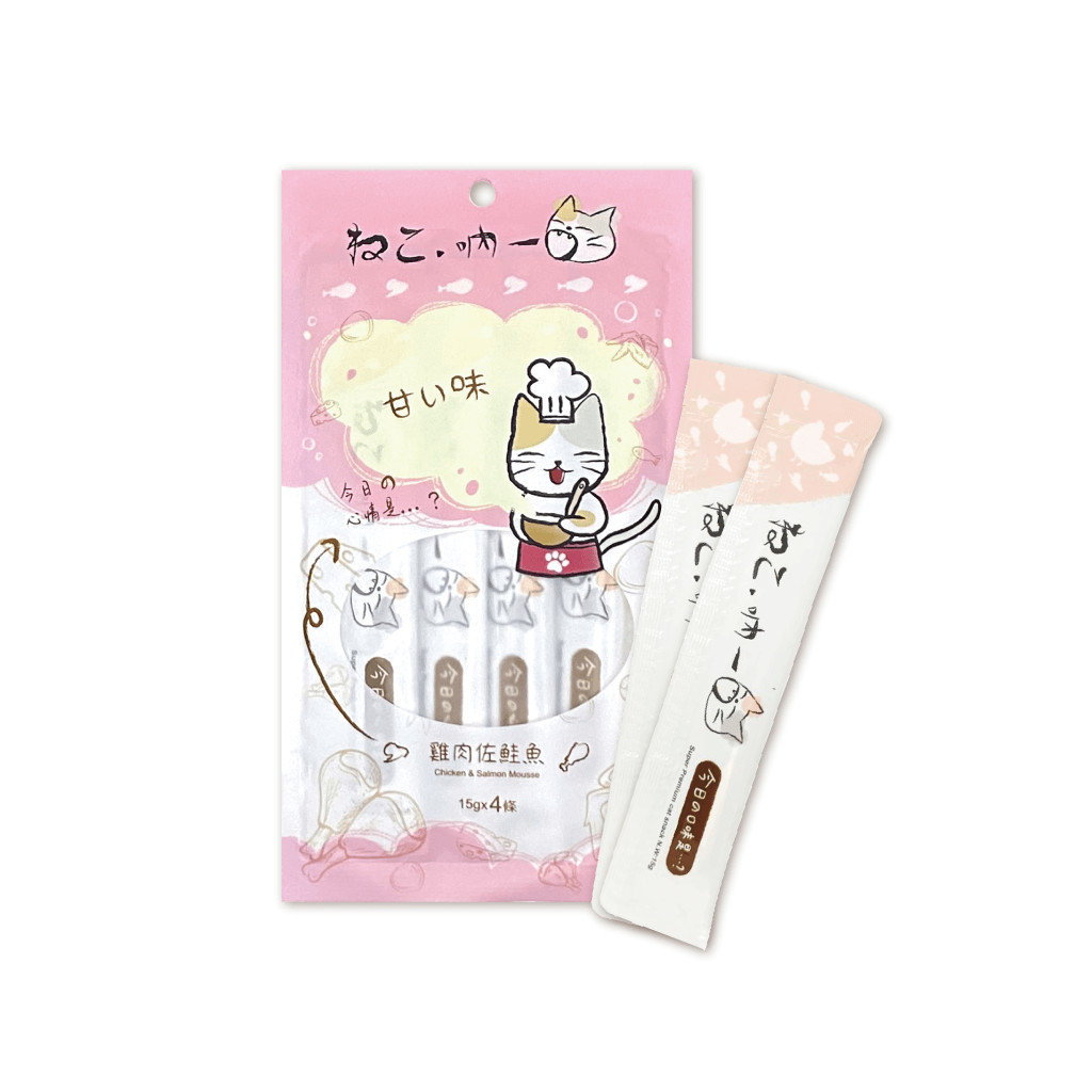 雞肉佐鮭魚-吶一口鮮雞貓肉泥-04-0215 雞肉佐鮭魚-吶一口鮮雞貓肉泥-04-0215