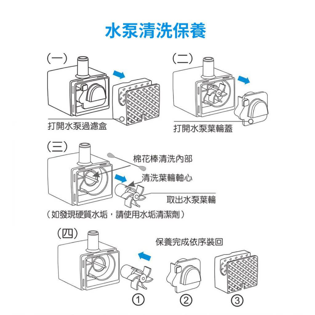 水泵清洗保養-QOOPET 寵物智能飲水機 水泵清洗保養-QOOPET 寵物智能飲水機