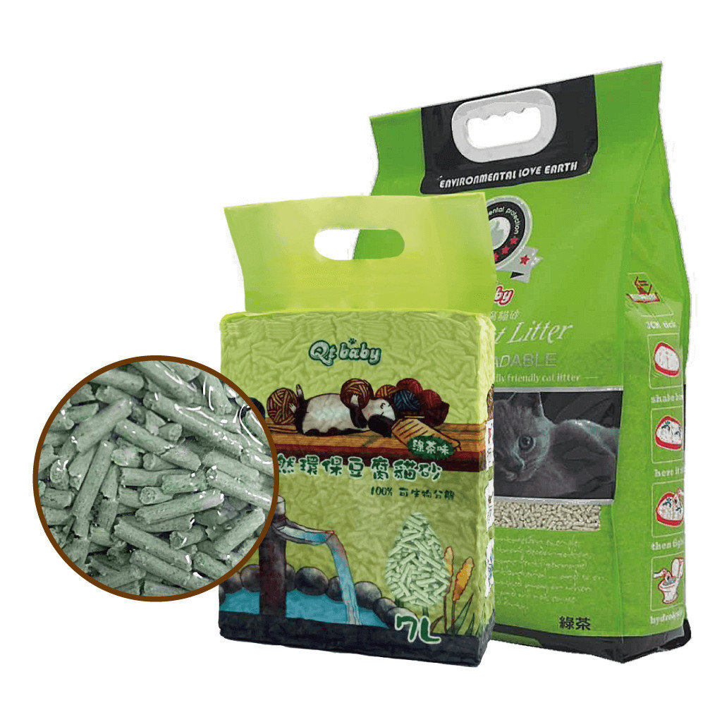 天然環保豆腐貓砂 (綠茶味)-Qt baby-05-1002,05-1012 天然環保豆腐貓砂 (綠茶味)-Qt baby-05-1002,05-1012