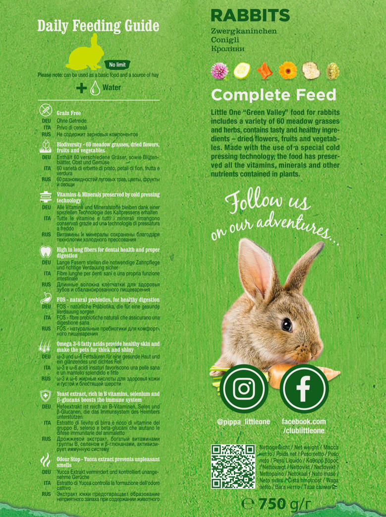 建議餵食方式 - Little One 無榖兔子飼料 建議餵食方式 - Little One 無榖兔子飼料