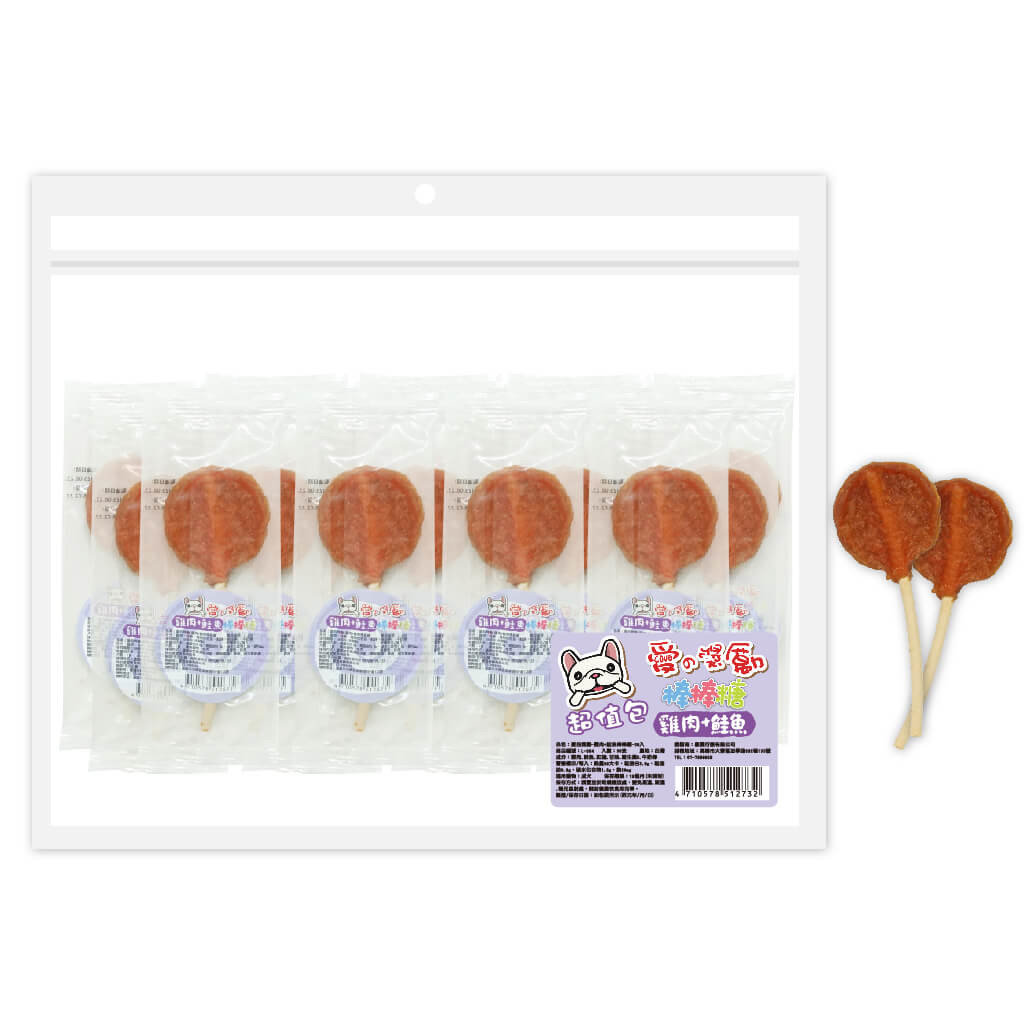 雞肉+鮭魚棒棒糖-愛的獎勵-L-504 雞肉+鮭魚棒棒糖-愛的獎勵-L-504